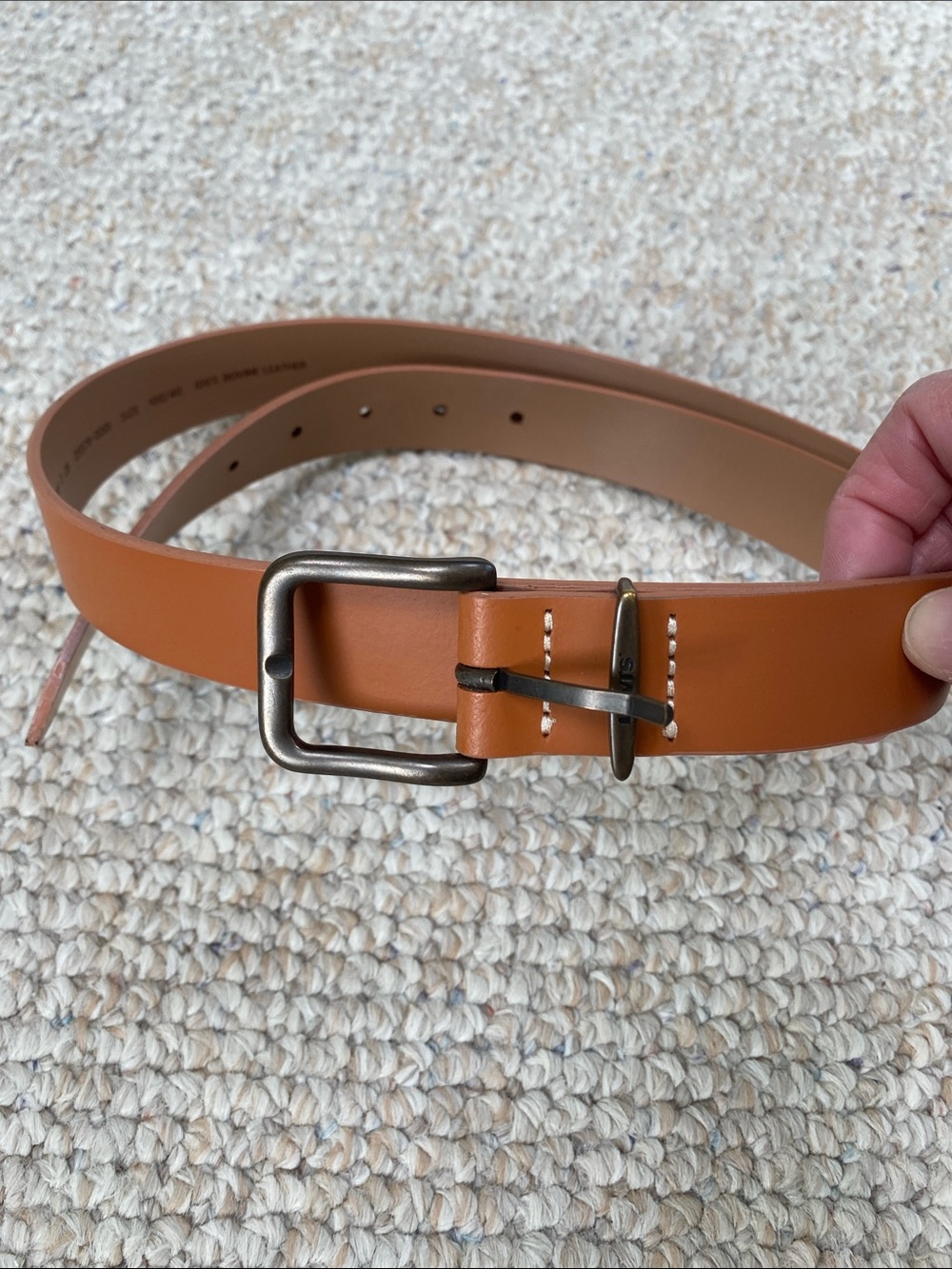 Womens Leather Casual Belt in Tan